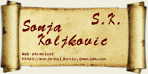 Sonja Koljković vizit kartica
